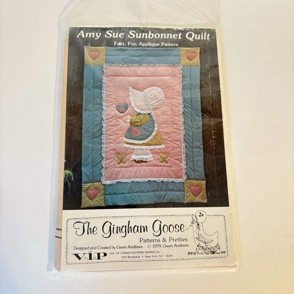4 The Gingham Goose Baby Crib Quilt Patterns Lambie, Bunny, Sunbonnet, Duck NEW - Image 4 of 4