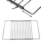 Grillrost Edelstahl Rost rechteckig länge Verstellbar 35–60 cm Backofenrost