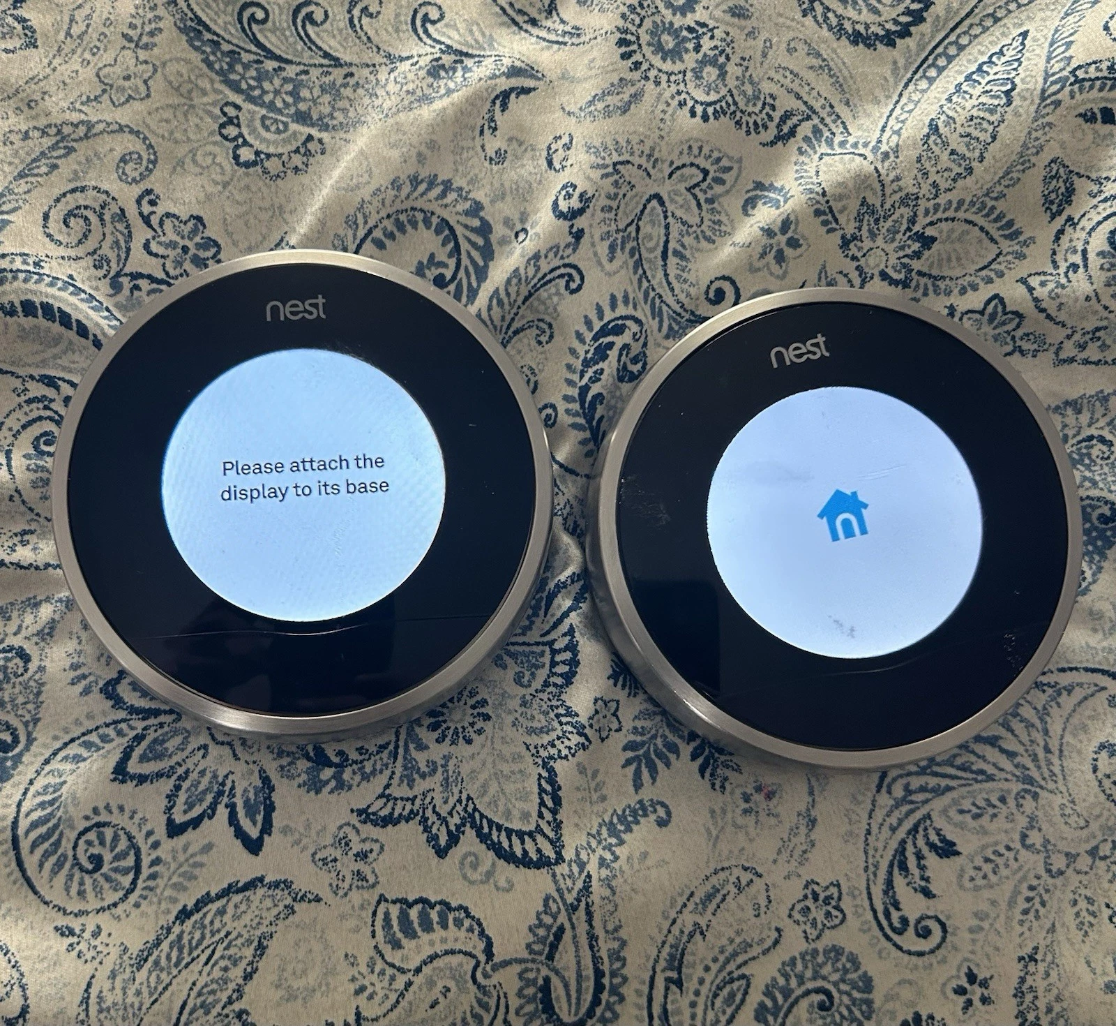 Lot Of 2 Nest Learning Thermostat 3rd Generation Stainless Steel No Base/ Mount