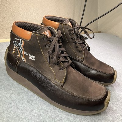 Vintage Platinum FUBU Fat Albert Shoes Dark Brown Leather Size 9 Mens
