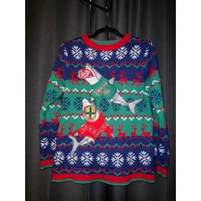 Ugly Christmas Sweater Xmas Size Small Shark