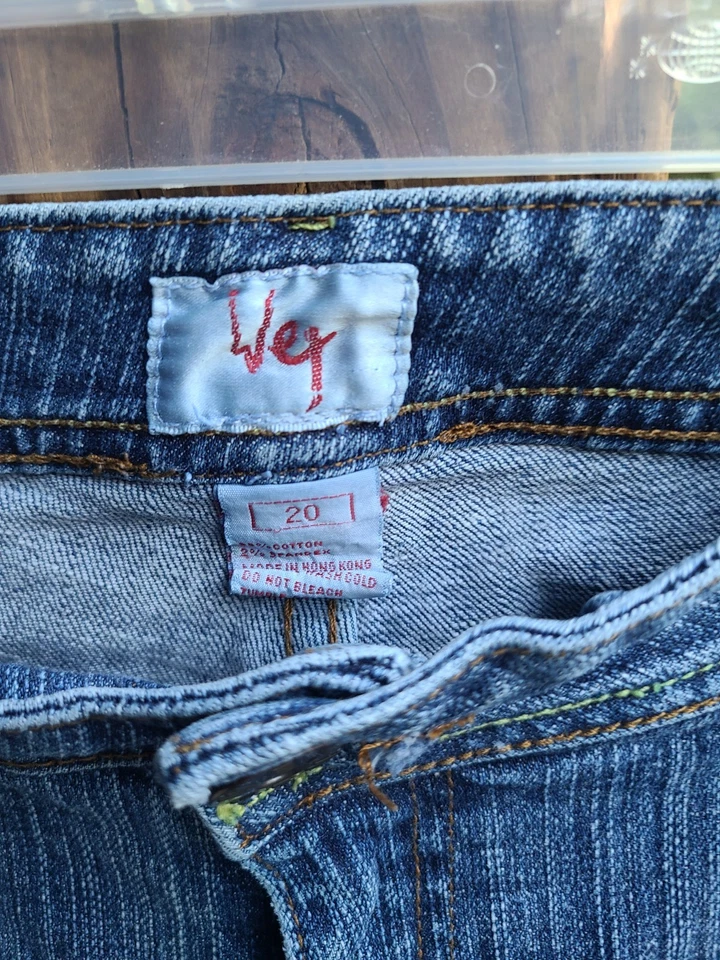 Pantalones de mezclilla elásticos azules talla 20 de colección Y2K Wet Seal para mujer Foto 3 de 4