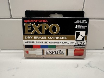 Sanford Expo Broad Tip Dry-Erase Whiteboard Markers 4 Color Set 83074 (1995)