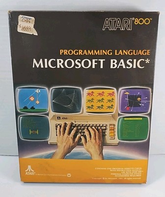 MICROSOFT BASIC for Atari 800 Programming Language CX8126 Vintage 1981 CIB Rare