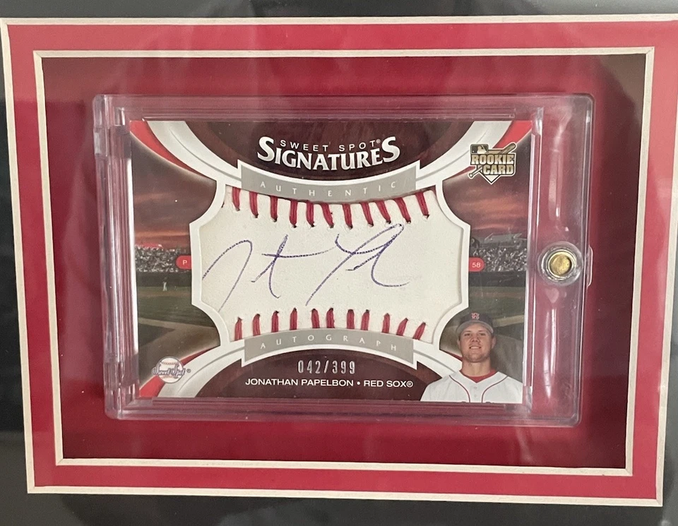 🔥BOSTON RED SOX 2007 Serie Mundial Jonathan Papelbon 🔥Enmarcado Autografiado RC Foto 3 de 4