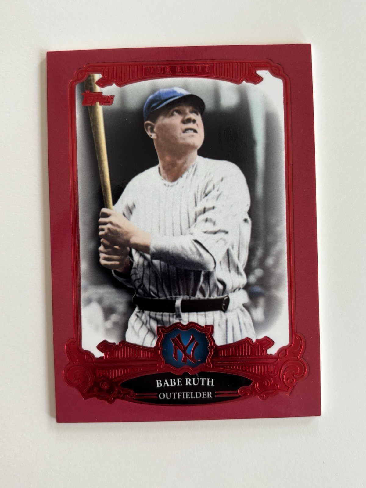 2013 Topps The Elite #TE-17 Babe Ruth New York Yankees #’d Red /50