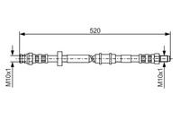 Bosch Bremsschlauch 1 987 481 158 FüR Fiat Idea Lancia Van 16V Multijet 350BXA1A