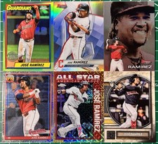 Jose Ramirez Card Lot – 6 Cards – Topps, Bowman Chrome, Museum, Guardians