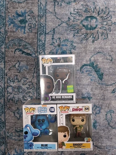 Funko Pop Lot Signed He Who Remains (1062) Jonathon Majors Shaggy Scooby Doo...