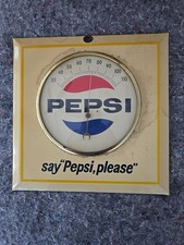 Vintage 1960s Pepsi Say Pepsi Please Thermometer Sign WORKS Employee Collection