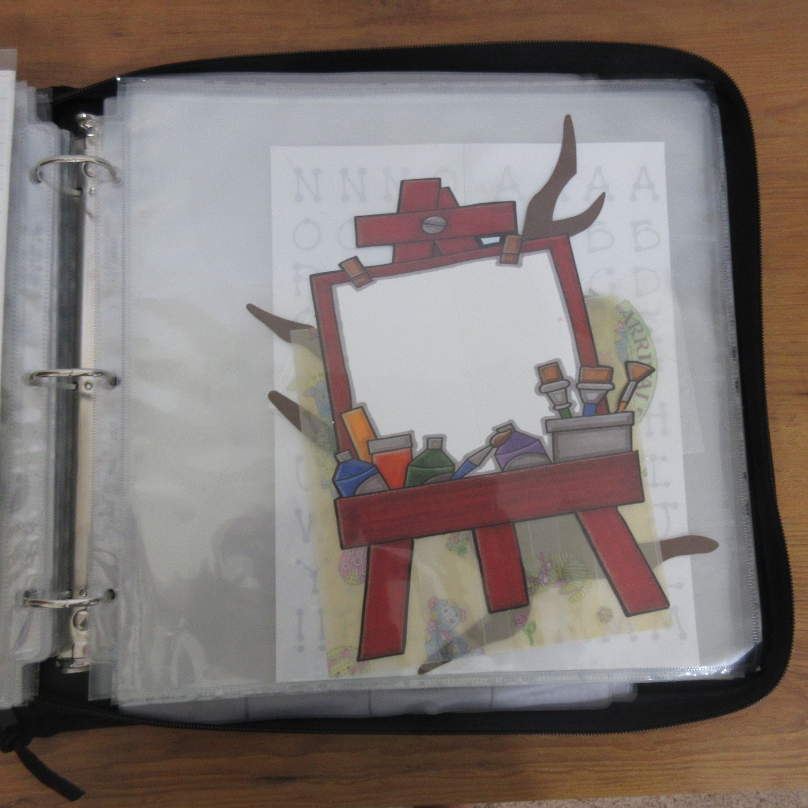 Crop In Style PSB Storage 3 Ring Zip Binder Black Purple Plus 23 Sleeves LOADED