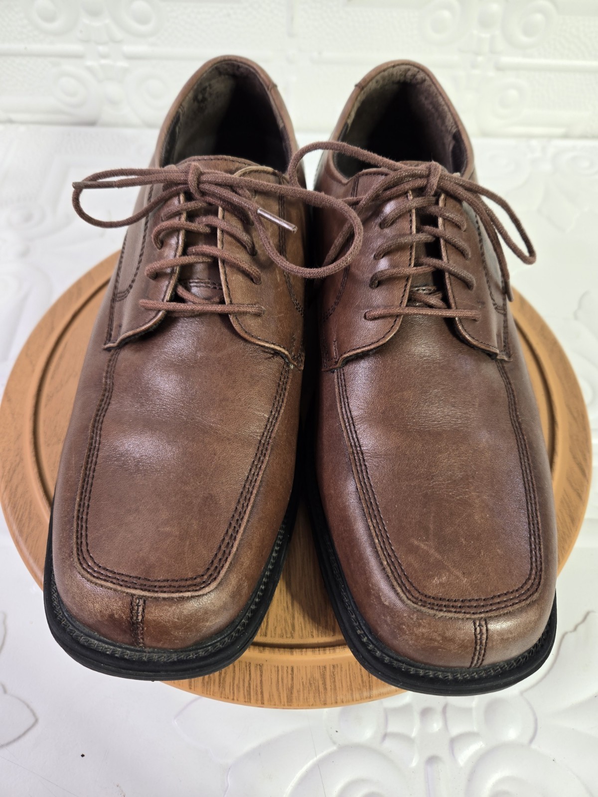 SAOLA Scarpe eleganti Nunn Bush uomo taglia 9M casual Oxford pelle marrone stringate 83596 02