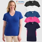 Uneek LADIES CLASSIC V NECK T SHIRT Womens Short Sleeve V-Neck TOP Cotton Tshirt