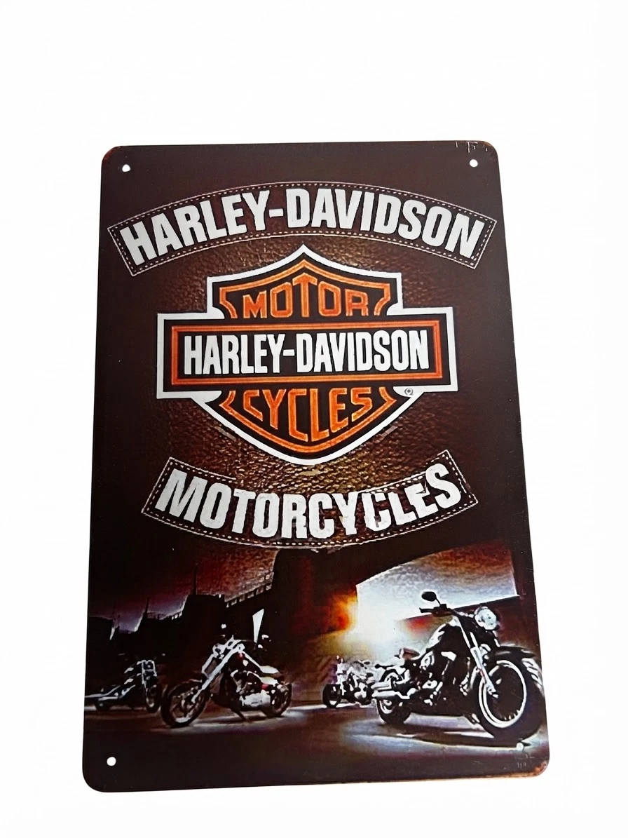 Harley-Davidson Metal Tin Sign - Classic Garage Wall Decor