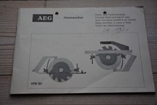 AEG Heimwerker Hand- und Tischkreissäge HTK 707 Betriebsanleitung 36 Seiten dick