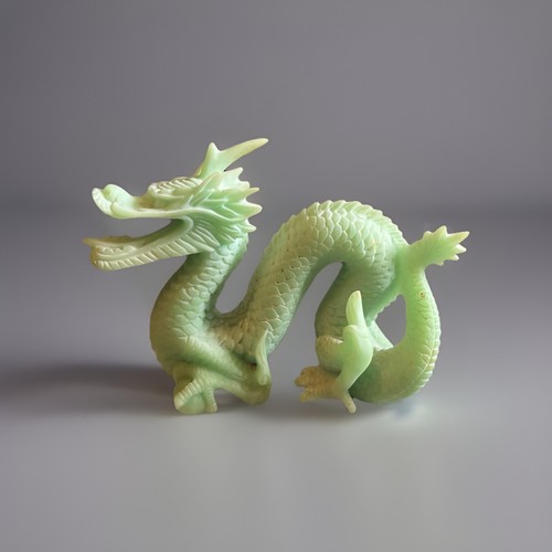 Green Dragon Figurine Resin Sculpture Mythical Creature Statue Home Decor 7 Inch
