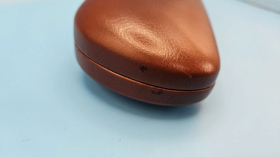 Estojo de óculos vintage Brooks Brothers couro marrom capa dura óculos  - Imagem 4 de 4