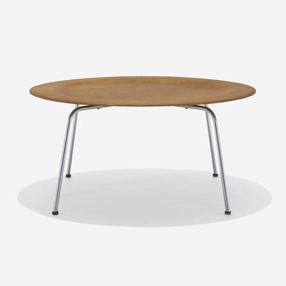 Mesa de centro Herman Miller Eames CTM de madera contrachapada moldeada de metal de colección años 50 Nelson años 50 Foto 2 de 4