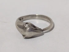 VINTAGE STERLING SILVER MEERKAT MONGOOSE ANIMAL SIZE 8 RING 4 GRAMS STAMPED 925