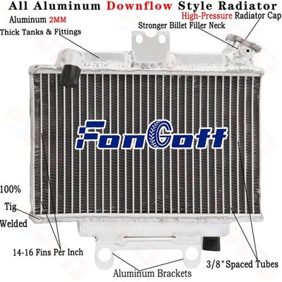 Aluminum Motocross Radiator Cooler Fits 1998-1999 Honda CR125R CR 125R CR125 R