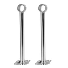 2pcs Wardrobe Pipe Bracket 26.5mm Dia Ceiling Mounting Rail Rod Support Socket