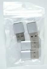 USB-C female to USB adaptor Pack of 4 - Silver Aluminum
