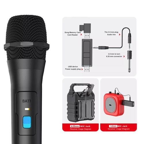 VHF Handheld Microphone Suitable for karaoke, live performances, conferences - Zdjęcie 11 z 16