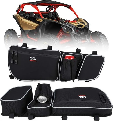 KEMIMOTO UTV Side Door Storage Bags w/Knee Pad For Can Am Maverick X3 2017-2024 - Picture 15 of 16