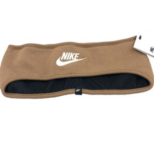 Nike Club Fleece Mens Brown White Headband OSFM New