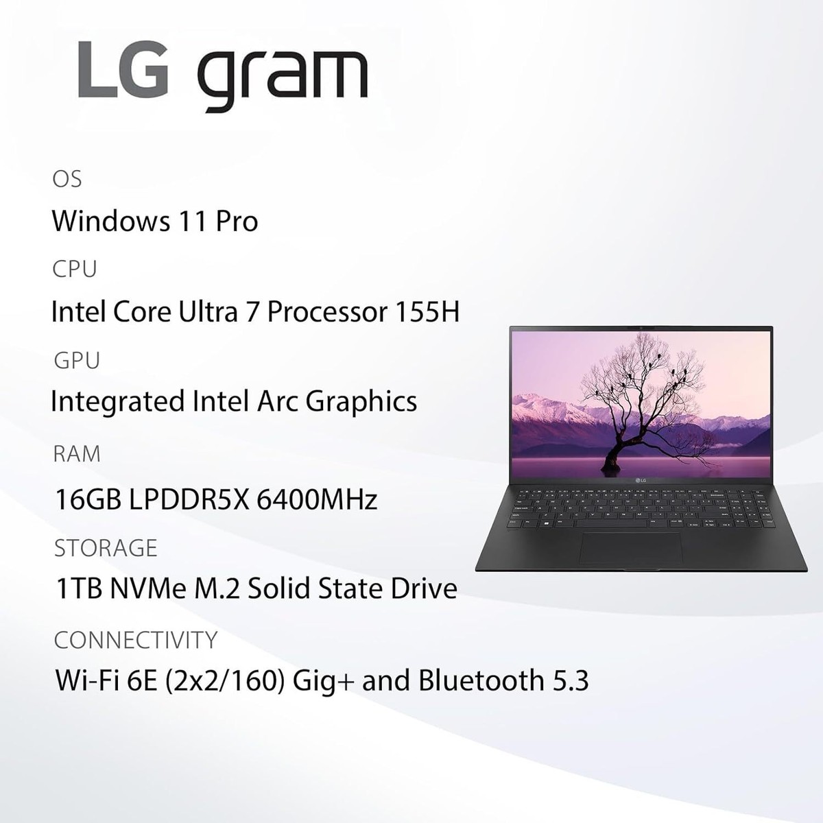 Windowsノート本体 LG gram 16 Core Ultra 7 155H 16GB 1TB 📍 LG Gram 15 Touch Laptop,16-Core Ultra 7-155H,16GB RAM,1TB