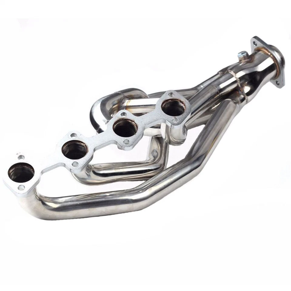 1 par de cabezales de escape aptos para 96-04 Ford Mustang GT 4,6 L V8 acero inoxidable Foto 4 de 4