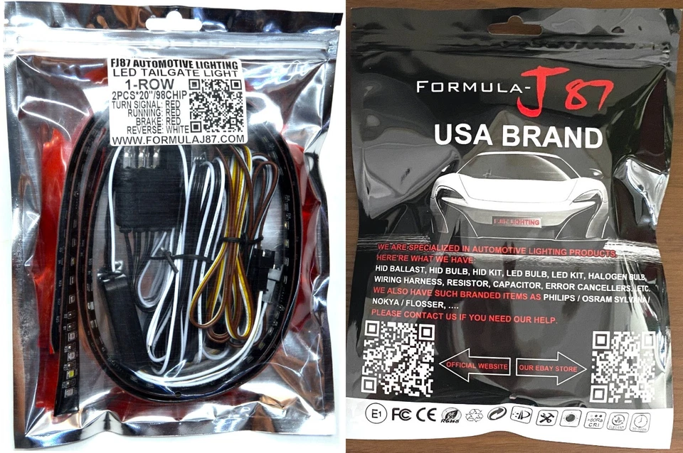 LED Strip 40in 2in1 Row Tailgate Light F Truck Turn Signal Bed Brake Stop Backup - Image 2 of 4