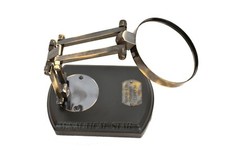 Magnifying Glass Antique Handmade Victoria Perfect Map Reader With Wooden Base D
