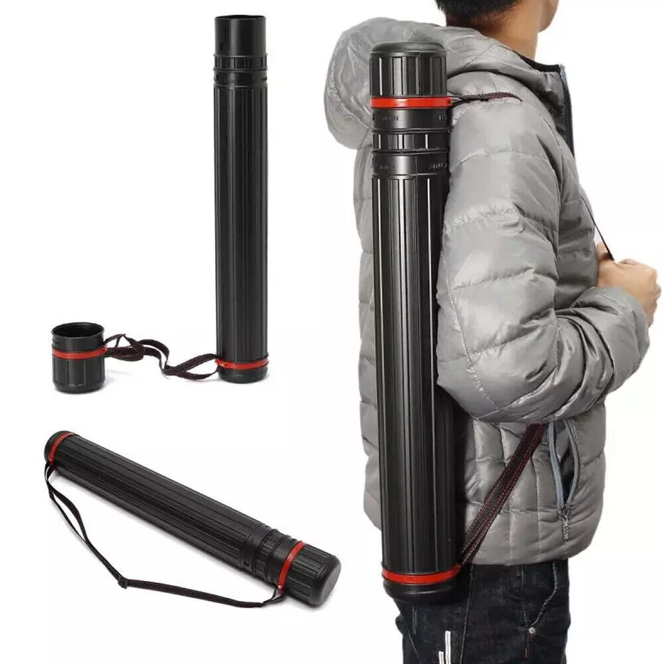 Adjustable Arrow Quiver Foam Rack Shoulder Tube Archery Case Back Quiver Hunting - Image 2 of 4