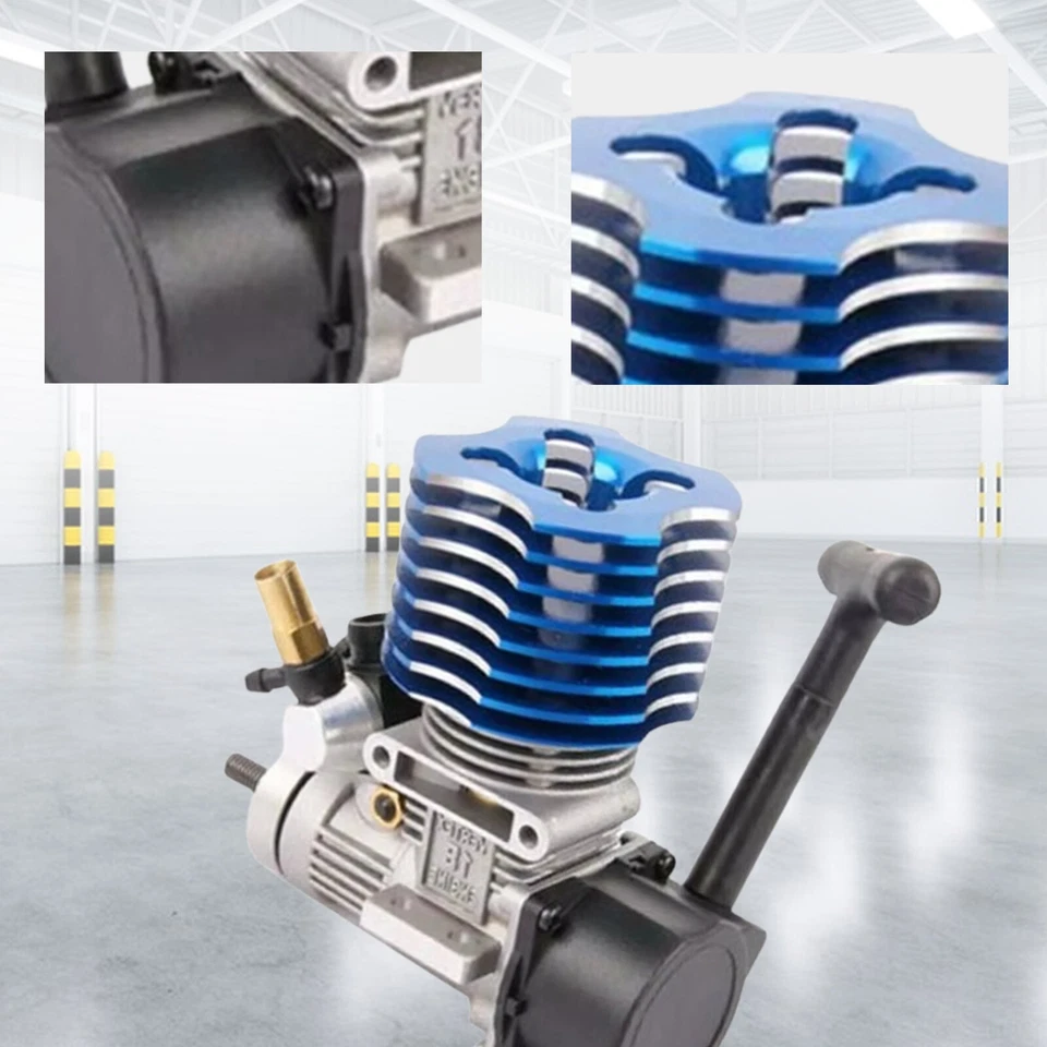 02060 VX18 Engine 2.74cc 1.0hp Pull Starter for F 1/10 RC Nitro Car Buggy RedcCp - Image 3 of 4