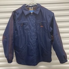 Adidas Vintage Parka Jacket Oversized Quilted Puffer Embroidered Logo Men Sz XL