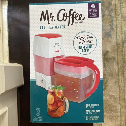 Mr Coffee 3Quart Iced Tea Maker & Pitcher Red TM75RS RARE BRAND NEW