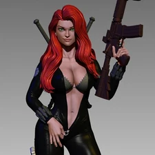 Sexy Black Widow 3d Digital Model,STL 3D Model File, 3d print file