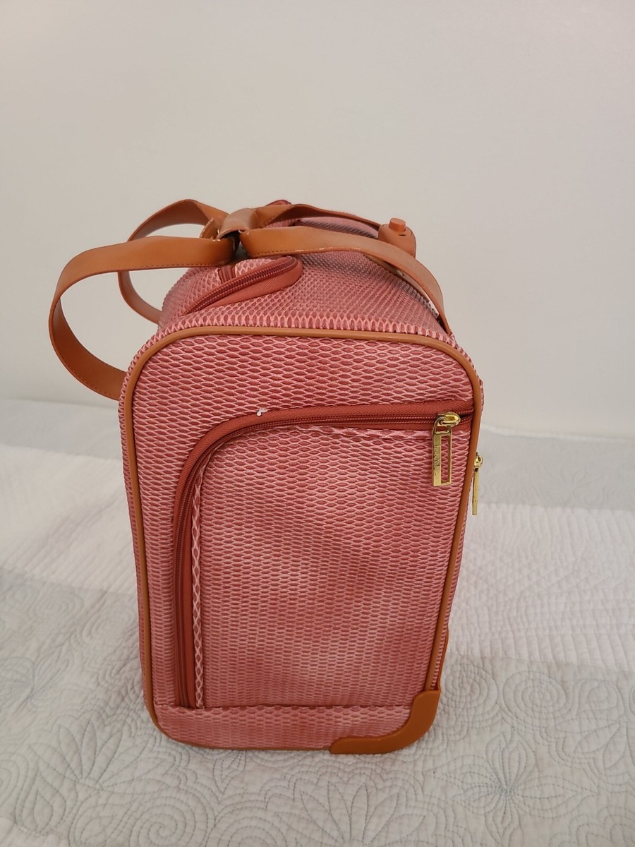 NICOLE MILLER Orange UNDER SEAT BAG WHEELED LUGGAGE CARRY ON