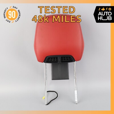 11-13 Mercedes W207 E350 Front Seat Cushion Headrest Head Rest Designo Red OEM