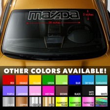 Mazda Outline Windshield Banner Vinyl Long Lasting Decal Sticker 28x5 Custome