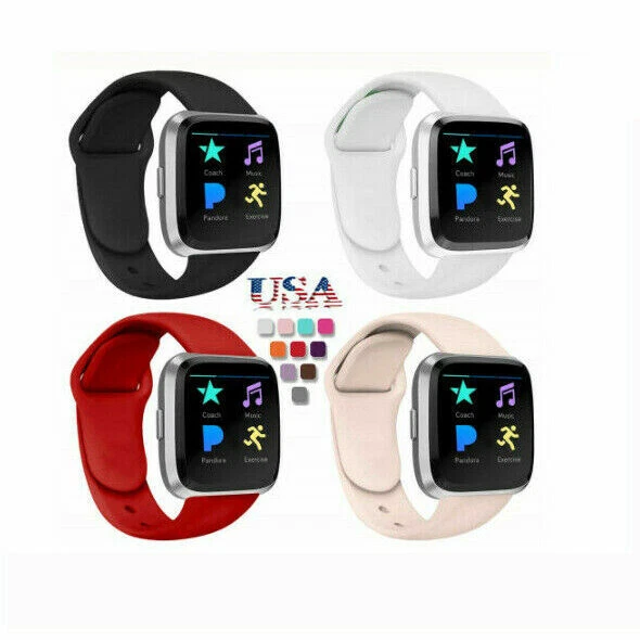 Correa deportiva de silicona para Fitbit Versa 2/1/Lite correa de reloj de goma suave Foto 3 de 4