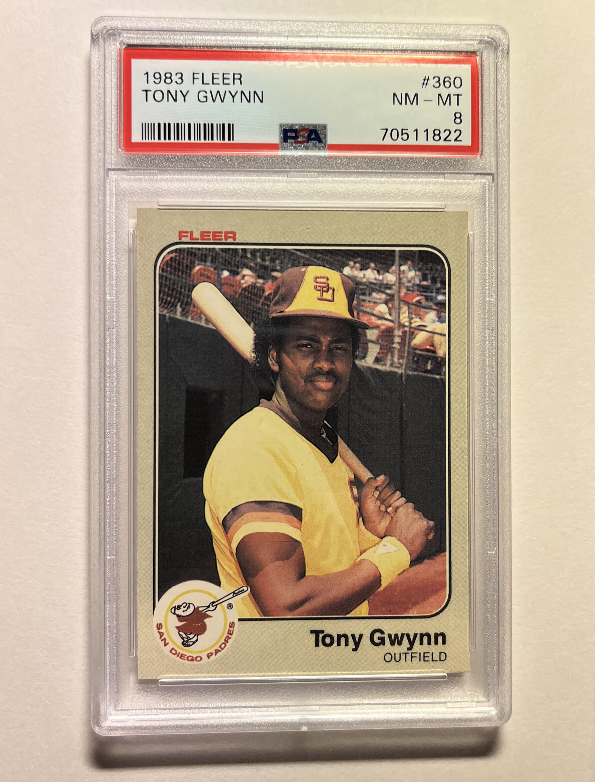 1983 Tony Gwynn PSA 8 NM-MINT San Diego Padres HOF Fleer #360