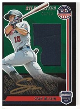 SEAN MCLAIN 2022 PANINI TEAM USA STARS & STRIPES  SIGNED SILHOUETTES CARD 44/75