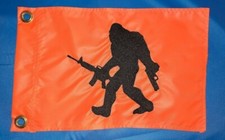 Custom BIGFOOT WITH GUNS Safety Flag ATV UTV Side x Side made to fits all whips
