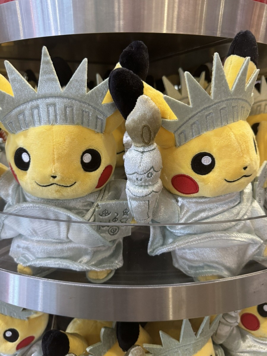 Pokemon Center Pikachu NYC Statue of Liberty Poke Plush NWT