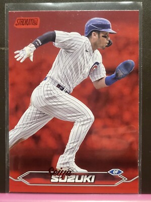 Seiya Suzuki Topps Stadium Club 2024 Chicago Cubs Red Card