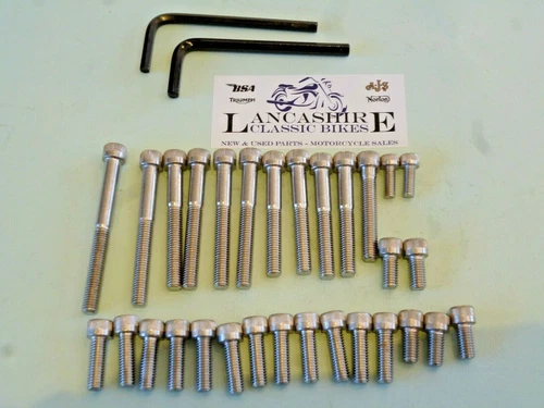BSA BANTAM  D10 D14 STAINLESS STEEL ENGINE ALLEN BOLT SCREW SET BSF  'NEW'