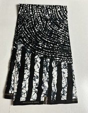 African Print Fabric, Ankara - Black, Blue, Red, Orange, Yellow Fabric