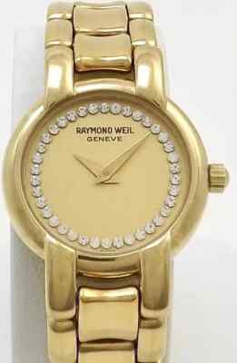 [鑑定済] RAYMOND WEIL QUARTS 18K GOLD 腕時計 RAYMOND WEIL WRIST WATCH, 18K GOLD PLATED, QUARTZ, REF. 9808